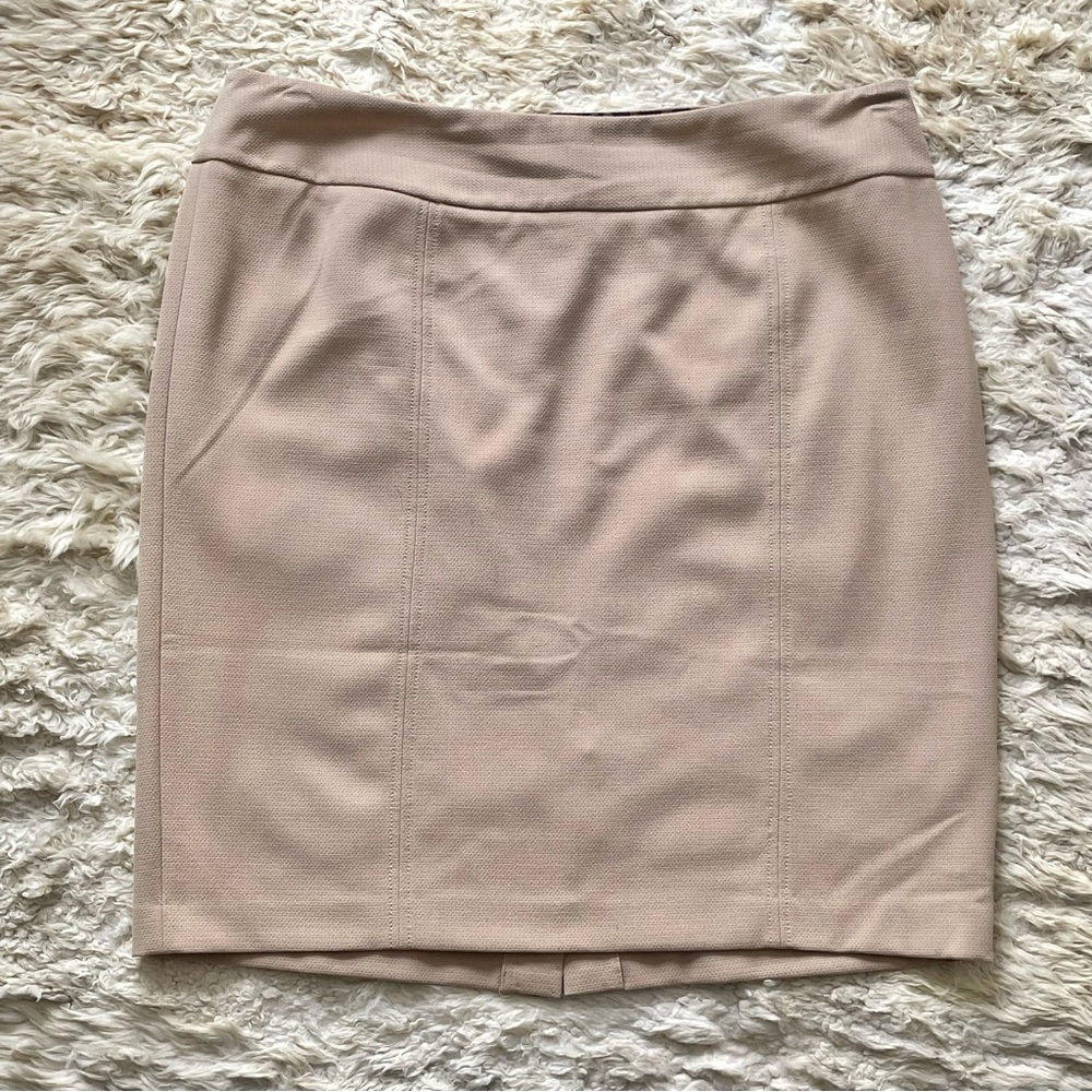 Lane Bryant Tan Pencil Skirt